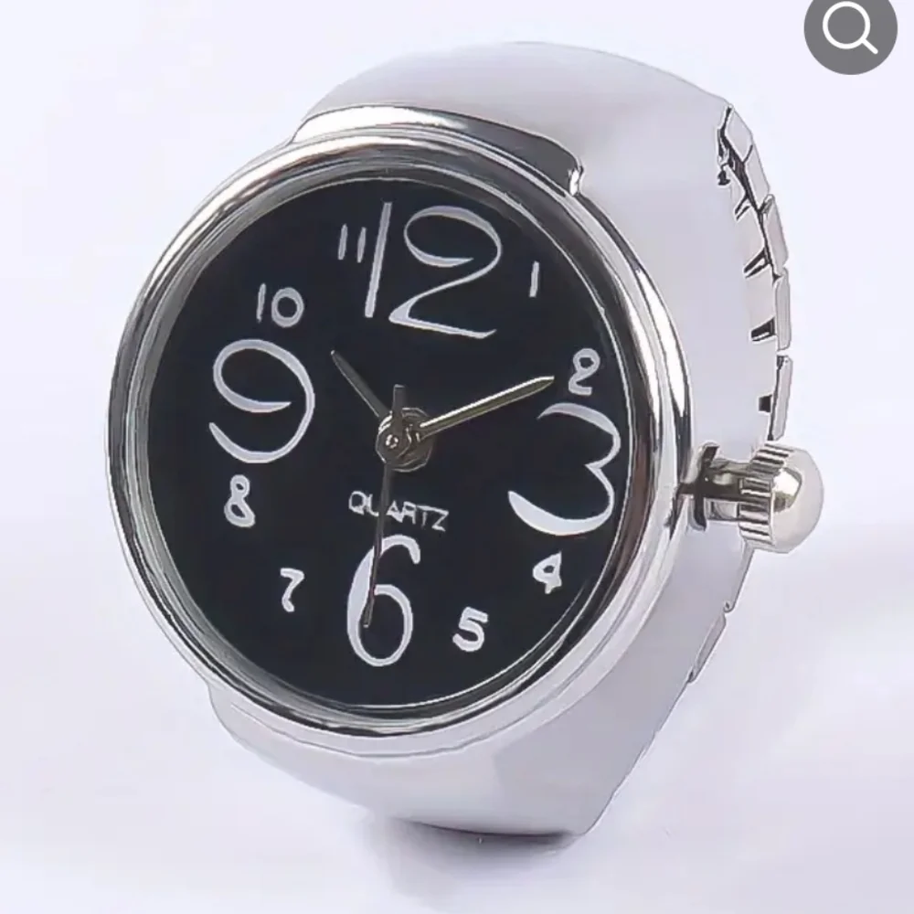 🆕Working Ring Watch Silver Peach Quartz NIP